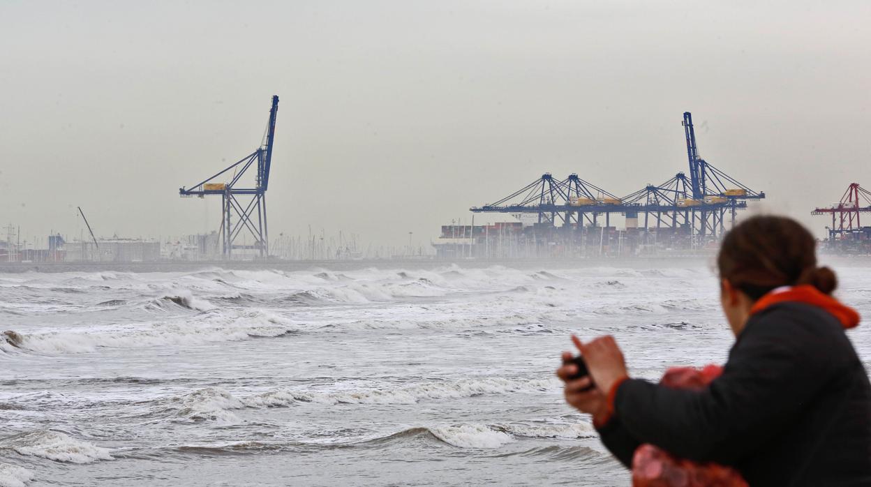 Imagen de los efectos del temporal en Valencia