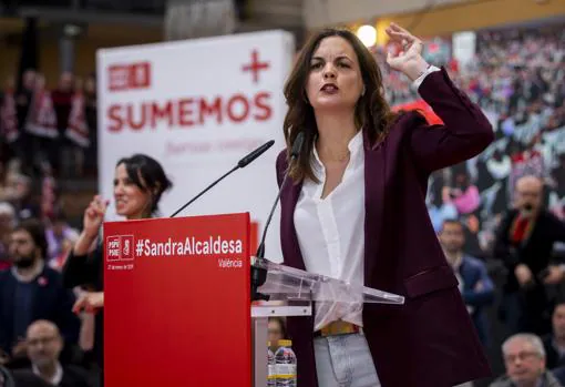 Sandra Gómez, en un momento de su discurso