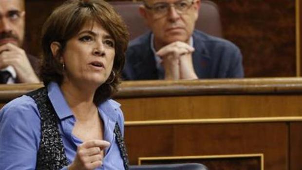 La ministra Dolores Delgado, durante una intervención en el Congreso