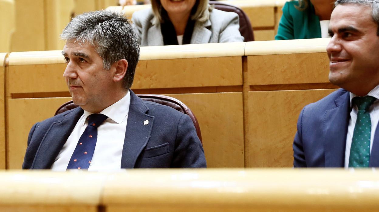 Ignacio Cosidó, portavoz del PP en el senado, la semana pasada durante una sesión plenaria