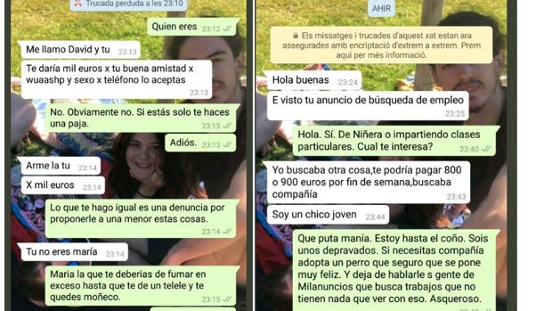 Una joven ofrece su trabajo como maestra y recibe un aluvión de proposiciones sexuales