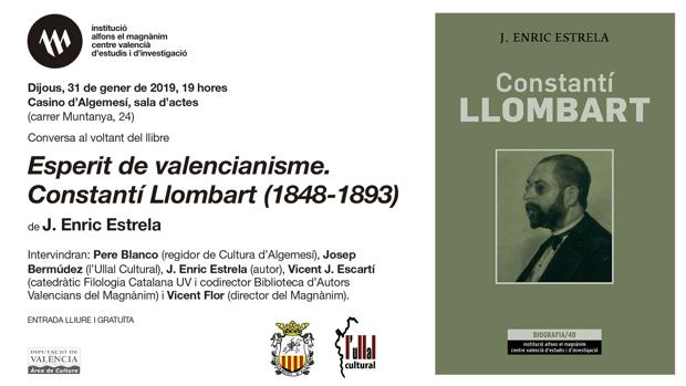 El Magnànim presenta en Algemesí la seua biografia de Constantí Llombart