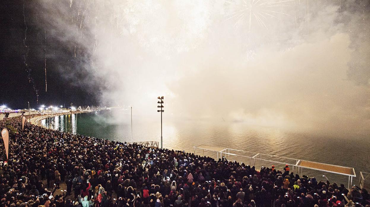 Mascletà en La Marina de Valencia