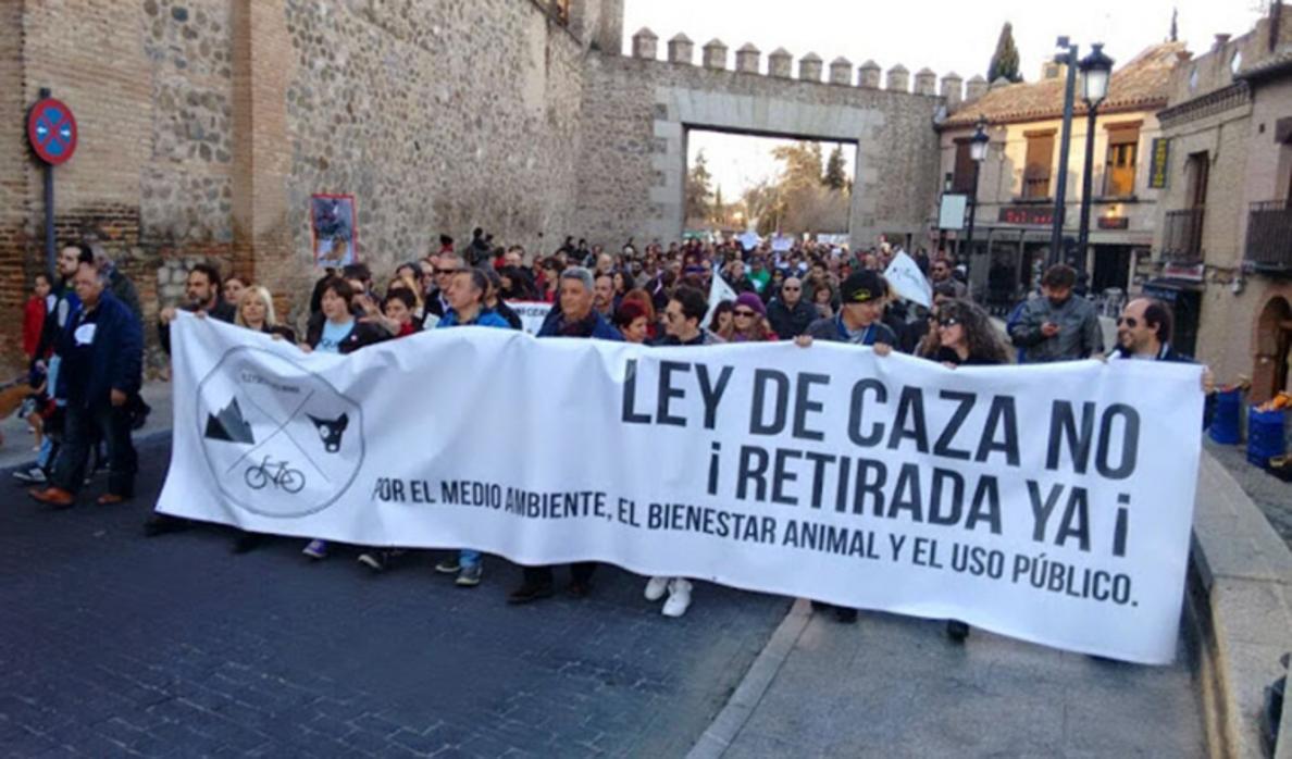 Imagen de archivo de una manifestación contra la caza en Toledo