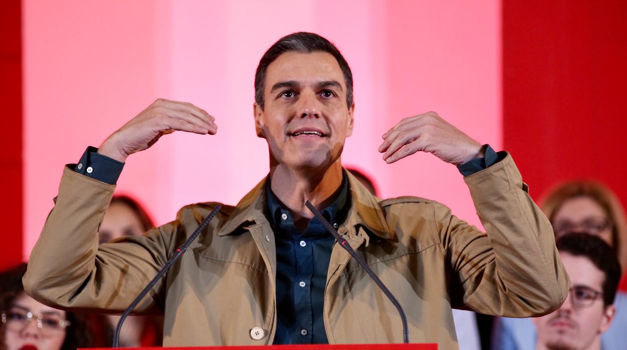 Pedro Sánchez, durante su mitin de este sábado en Zaragoza