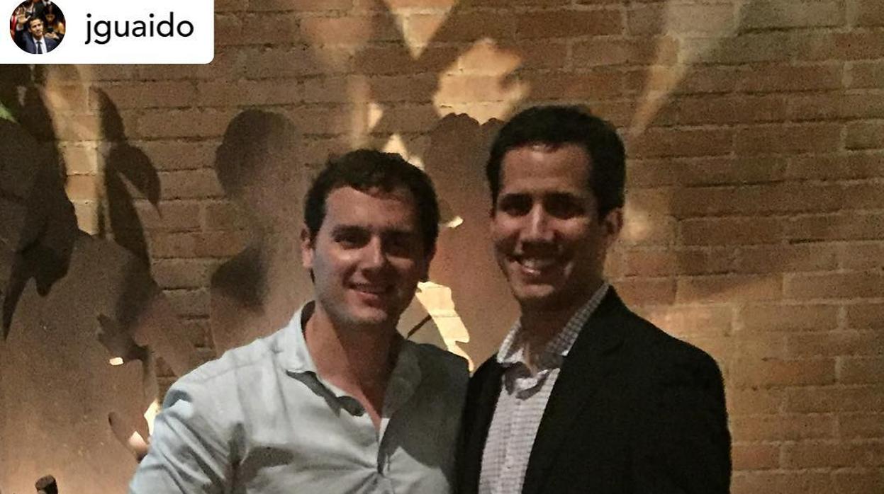 Rivera y Guaidó, en Caracas en mayo de 2016