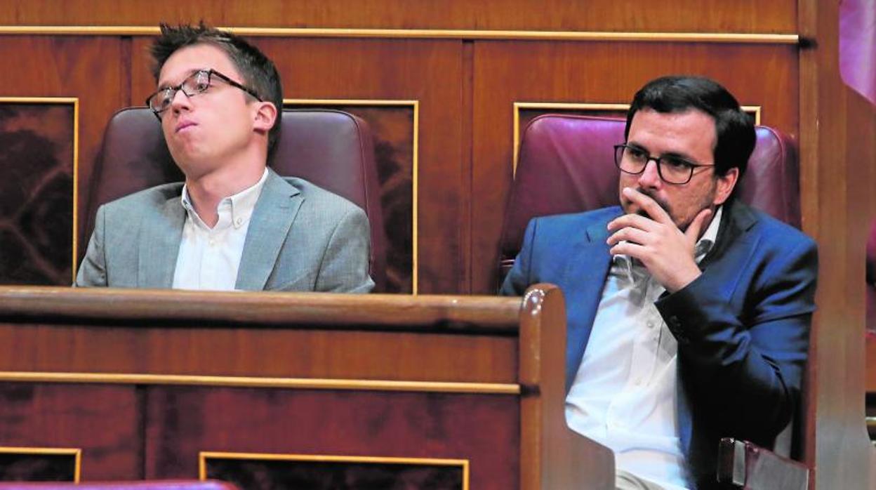 Errejón y Garzón, en el Congreso de los Diputados