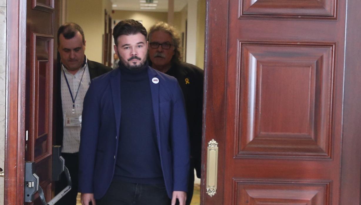 Gabriel Rufián, hoy en el Congreso de los Diputados