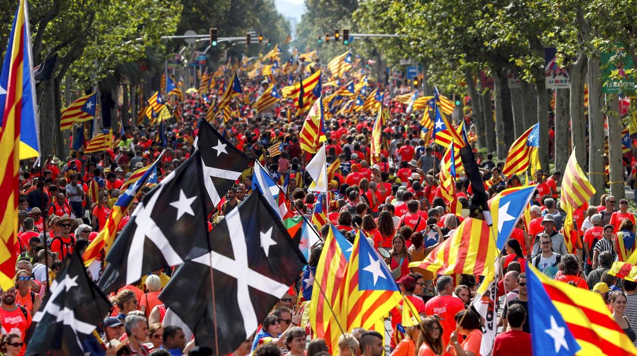 Manifestación independentista en Barcelona