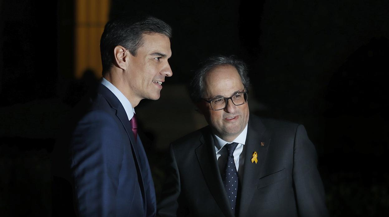 Imagen de archivo de Pedro Sánchez y Quim Torra