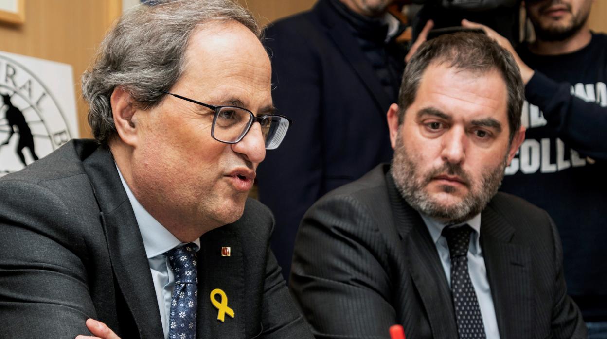 Torra afirma en Palma que Cataluña y Baleares son «pueblos hermanos» que luchan «por lo mismo»