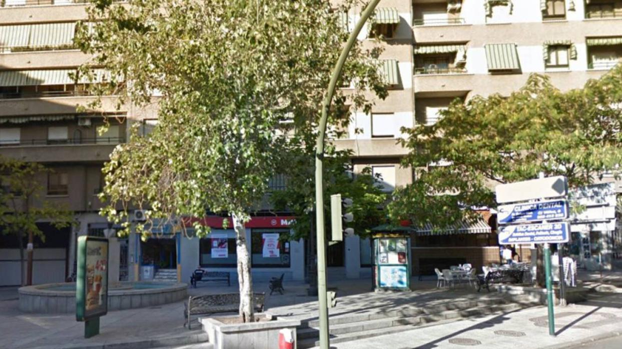 Plaza de Alcudia, donde se produjo el incendio en Puertollano