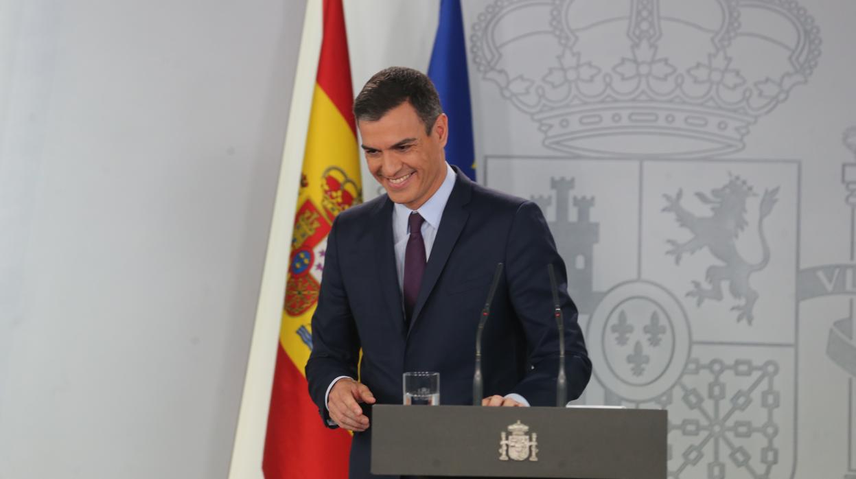 Pedro Sánchez durante su declaración de ayer