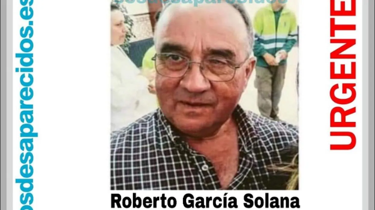 Cartel con la foto de Roberto García, desaparecido el 18 de febrero