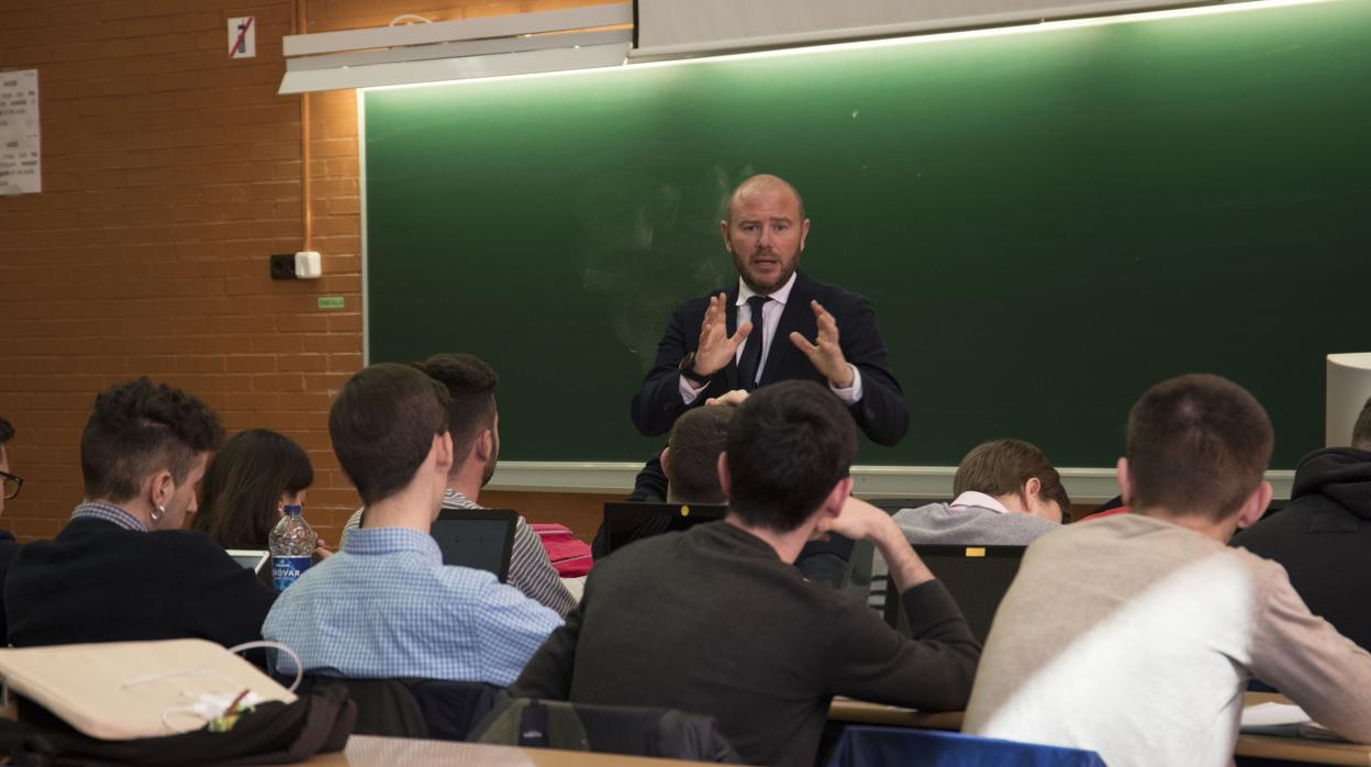 Imagen de Toni Gaspar tomada este martes en la Facultad de Derecho de Valencia