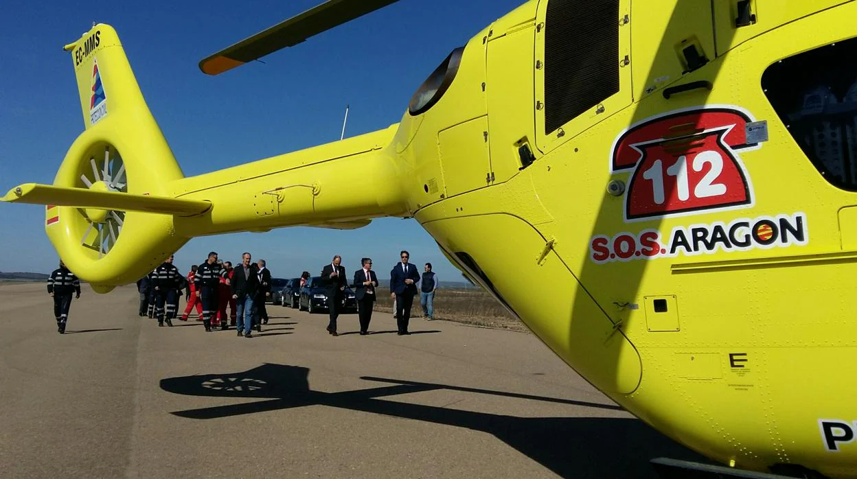 El año pasado, los heliópteros del Servicio Aragonés de Salud realizaron más de 400 intervenciones
