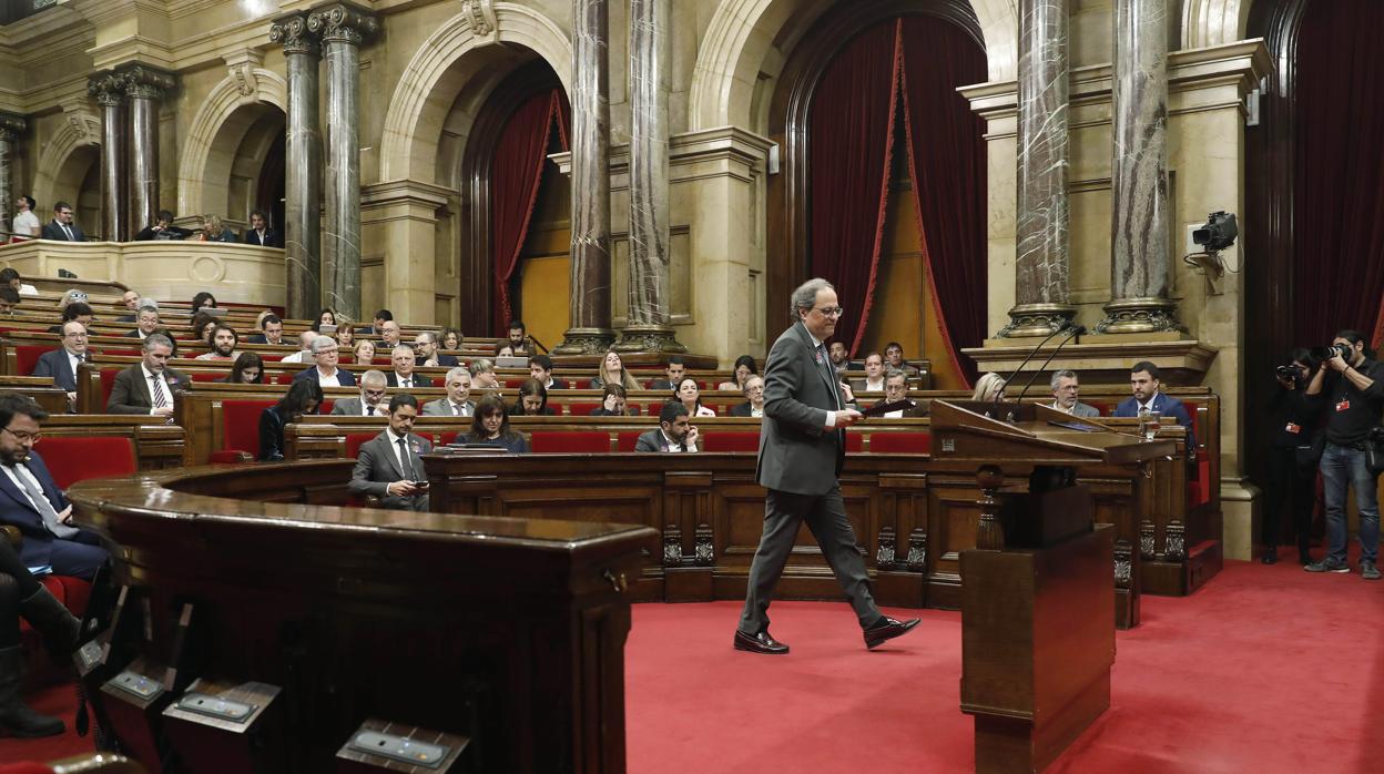 Sala de plenos del Parlamento de Cataluña