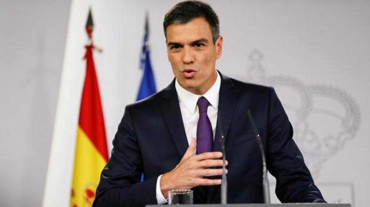 El presidente del Gobierno, Pedro Sánchez, en La Moncloa