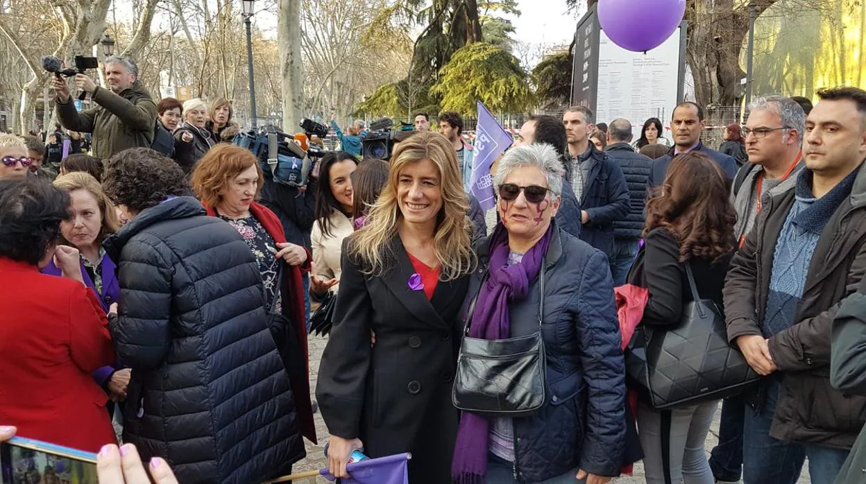 Begoña Gómez en la manifestación de Madrid