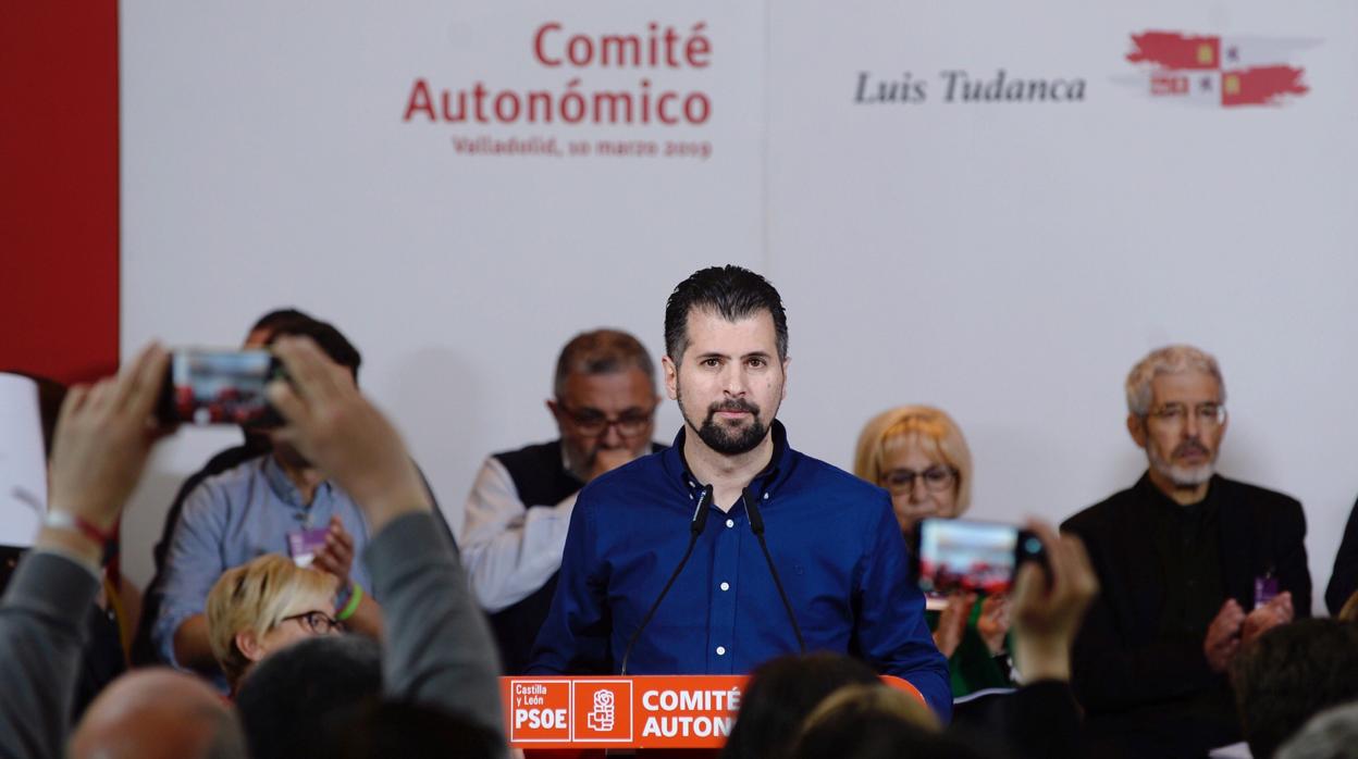 Luis Tudanca, durante la intervención ayer en el Comité Autonómico del PSOE