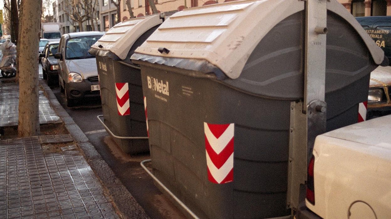 Contenedores de basura en Barcelona