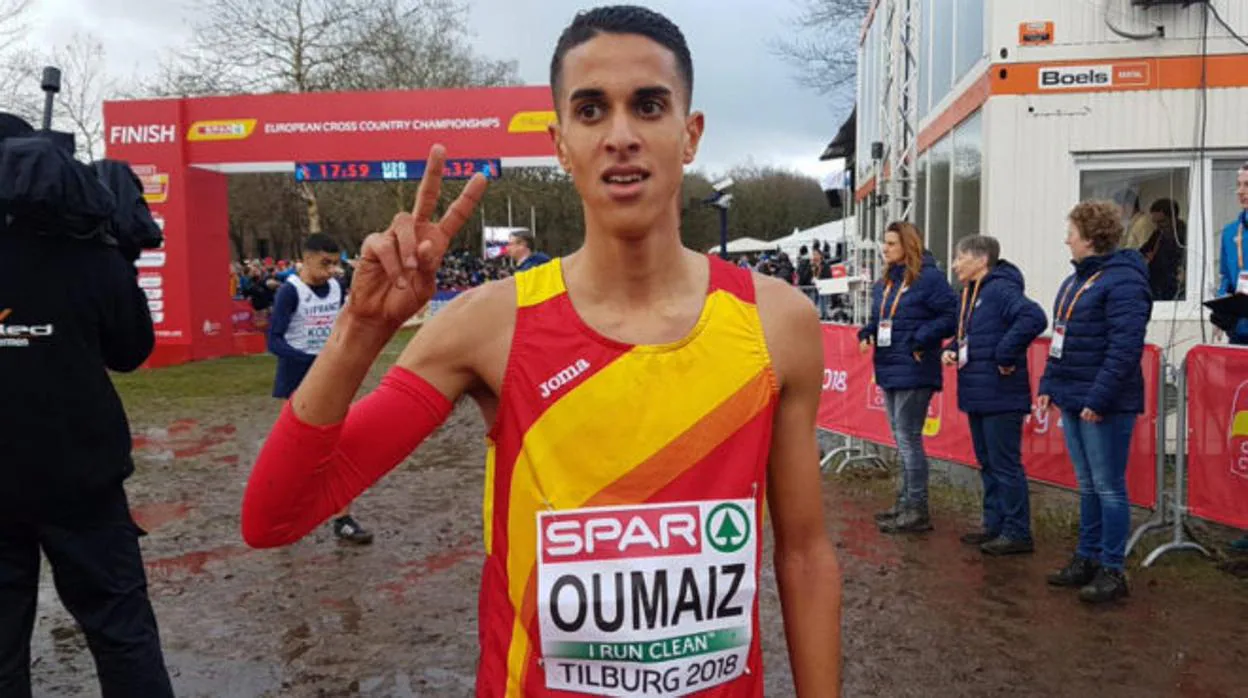 Ouassim Oumaiz, el pasado diciembre cuando fue subcampeón de Europa de cross en categoría júnior