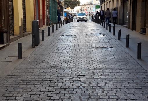 Calle de la Cruz, en distrito Centro