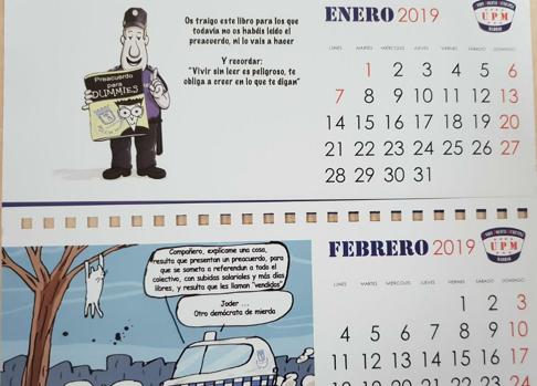 Un sindicato afin a Carmena insulta y se burla de los otros en un calendario