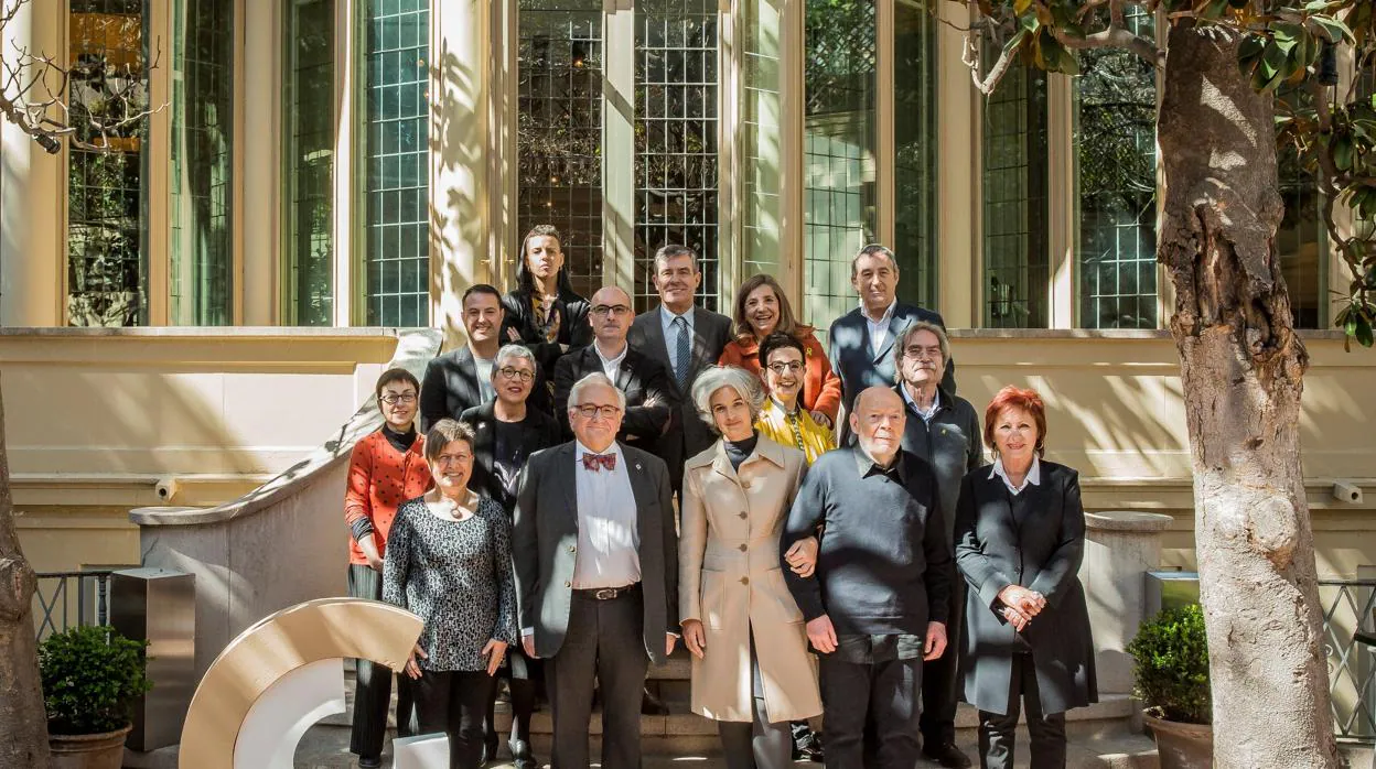 Foto de familia de los ganadores, este miércoles en Barcelona