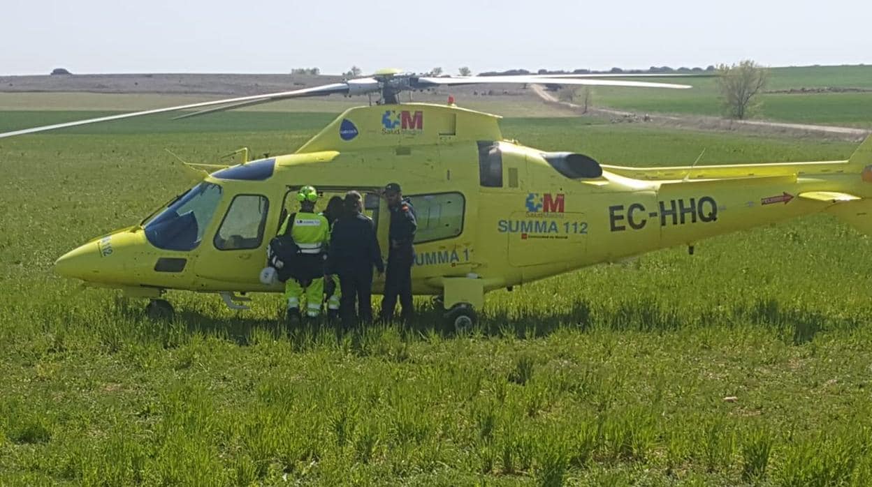 Un helicóptero evacuó al segundo motorista que sufrió politraumatismos