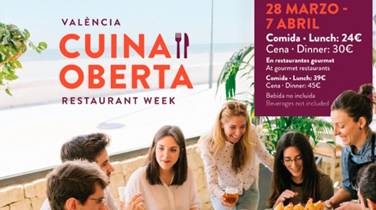 Cartel de València Cuina Oberta Restaurant Week