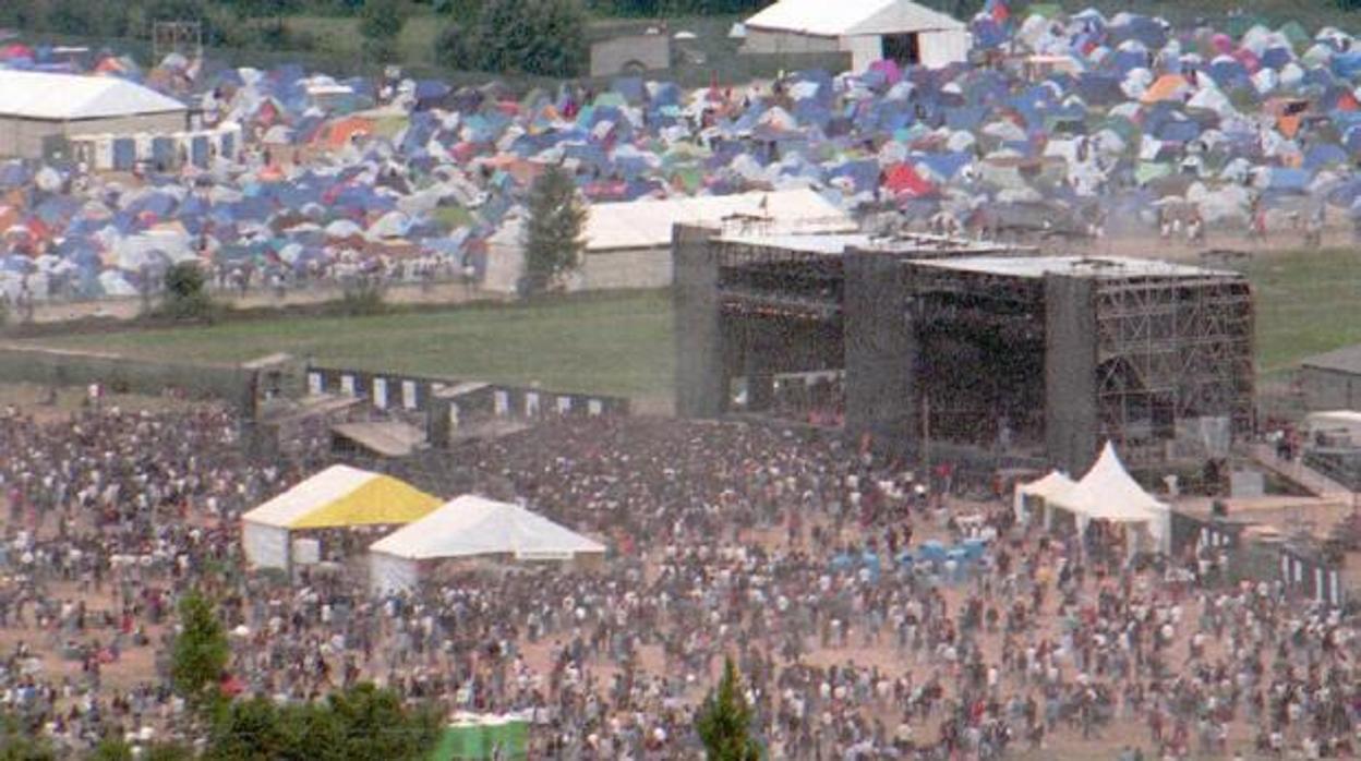 Vista aérea de una de las ediciones del festival