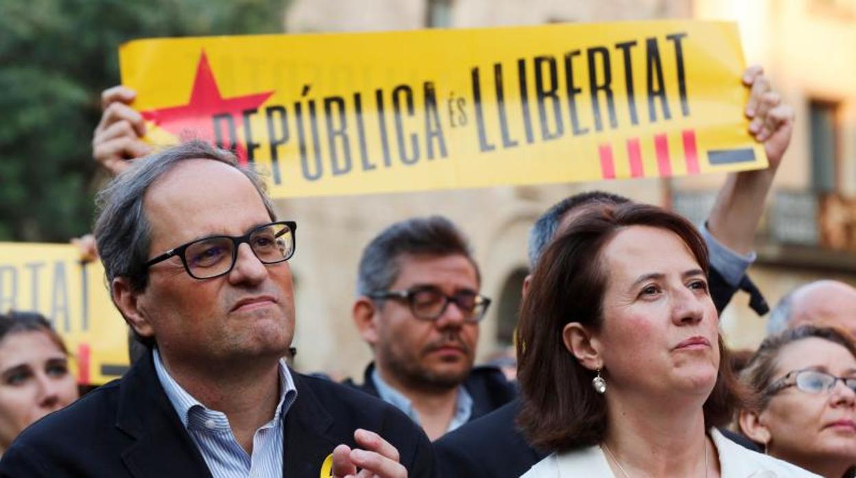 Paluzie, durante un acto junto a Quim Torra