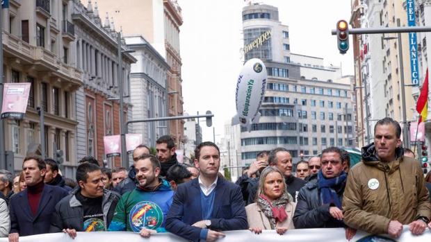 García Egea, desde la manifestación de Jusapol: «Me gusta más Sol así que llena de perroflautas»