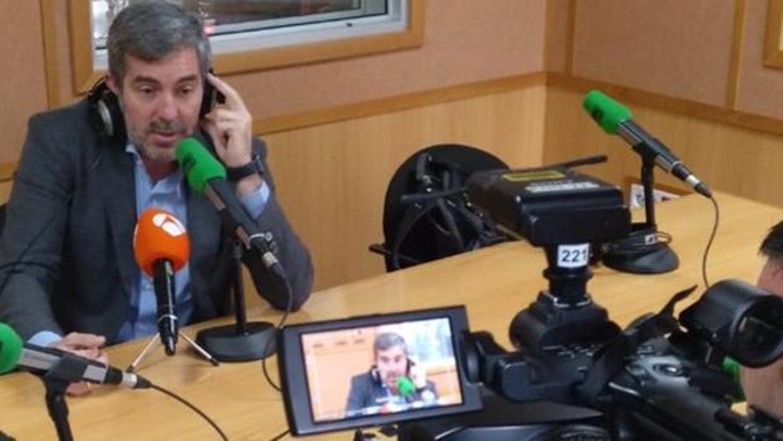 El presidente de Canarias, este lunes en una entrevista