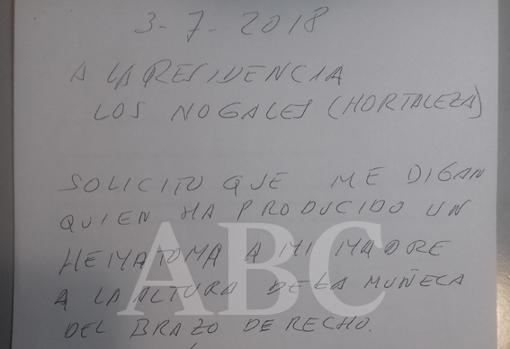 Última de las cartas a las que ha tenido acceso este diario