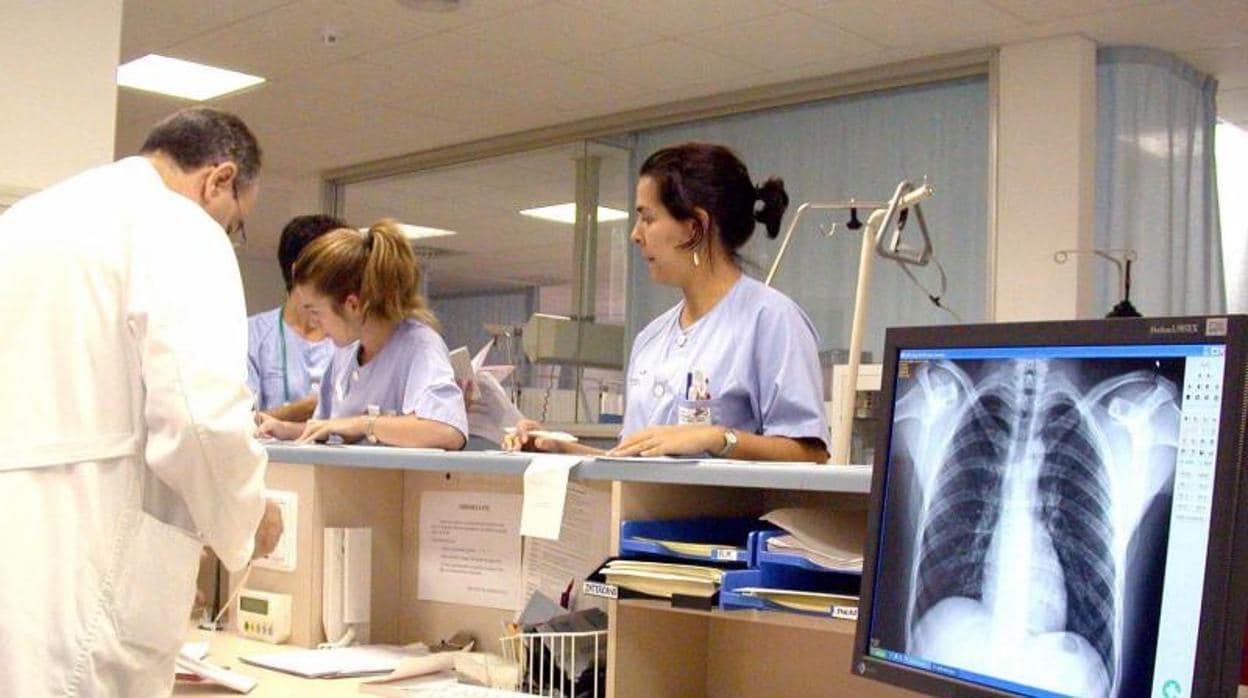 Una radiografía realizada en un hospital