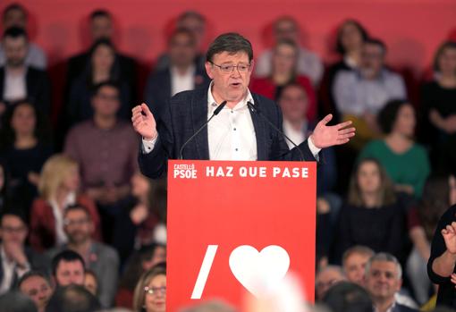 Imagen del presidente de la Generalitat y candidato del PSPV, Ximo Puig