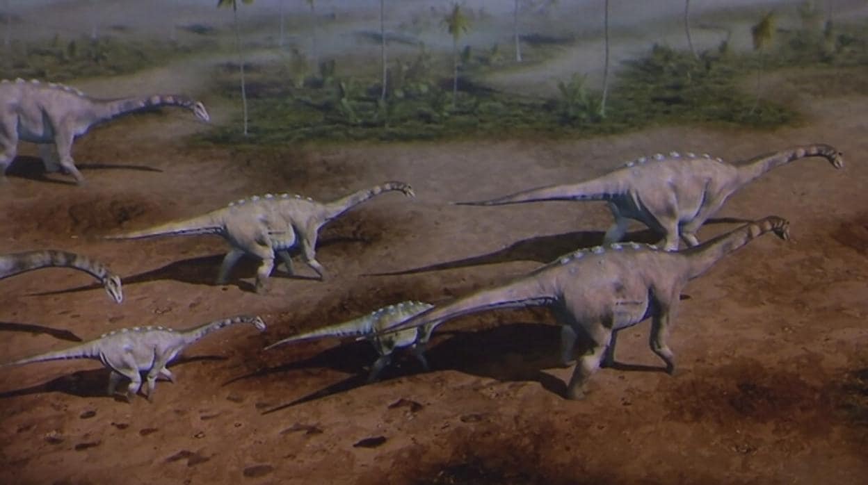 Recreación de los dinosaurios del reportaje de TV3