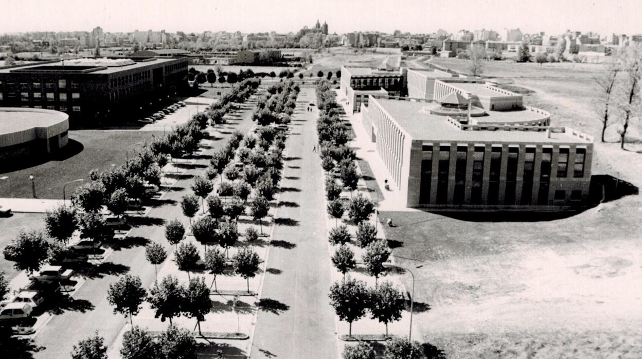 Vista del Campus de Vegazana en 1980