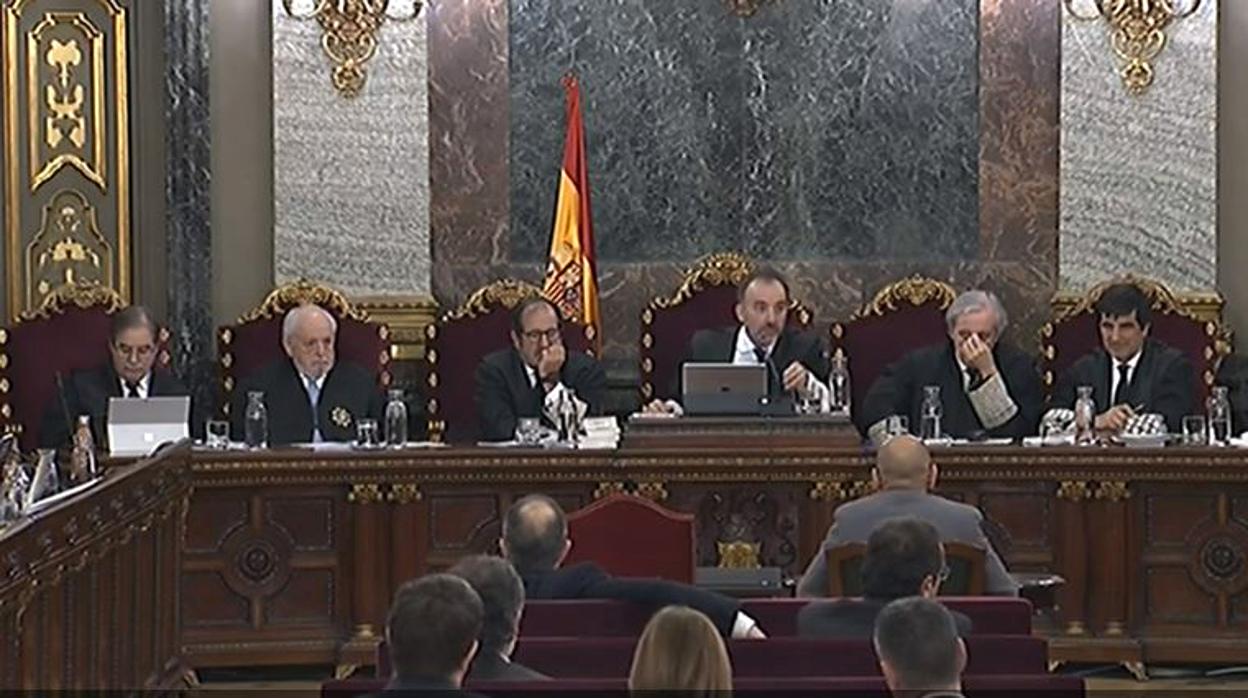 Fotograma del juicio del «procés» en su jornada número 35, hoy