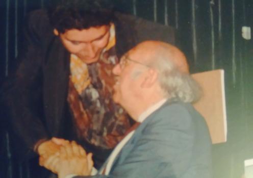 Con el poeta Pedro Antonio González Moreno