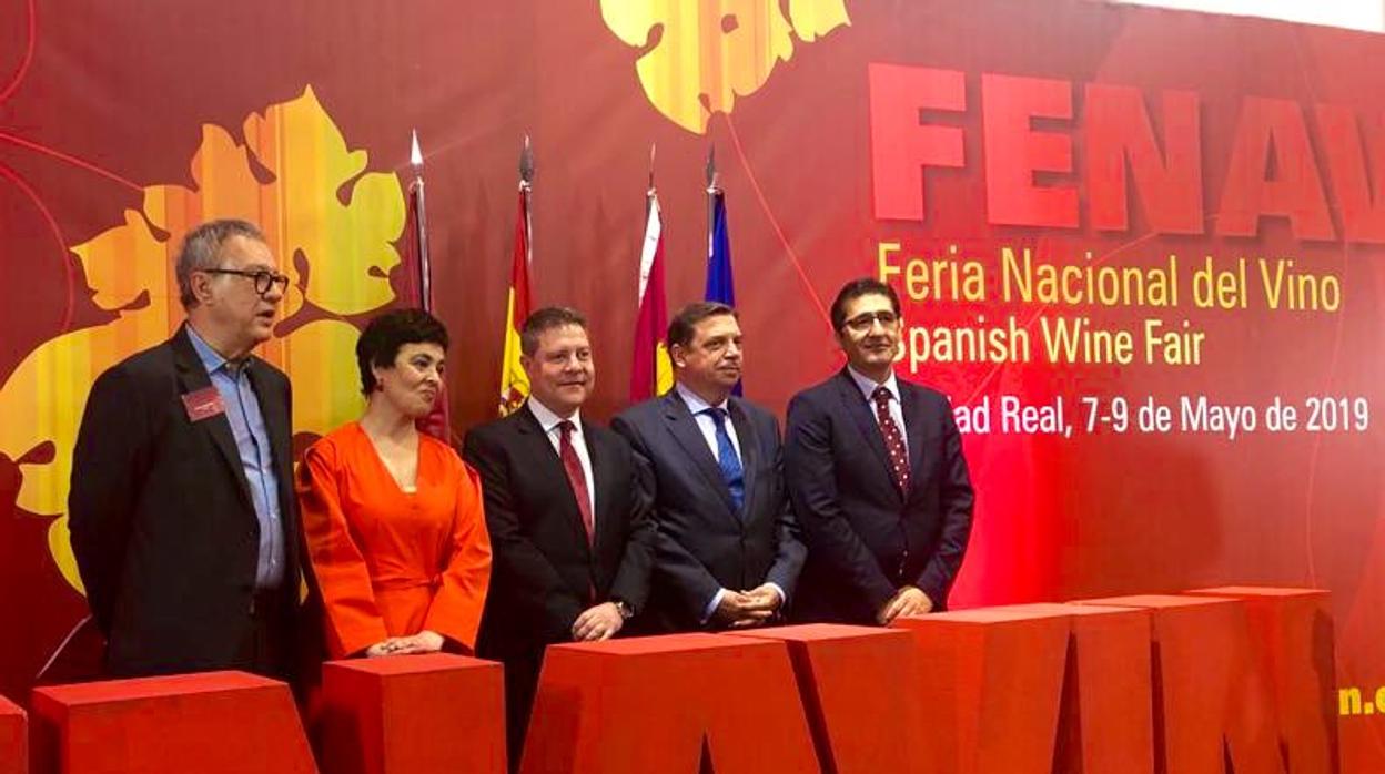 Caballero, Planas y Page en la inauguración de Fenavin