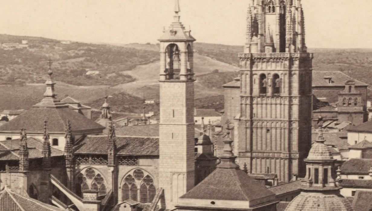 Tejados y torres de la catedral de Toledo. Foto: Casiano Alguacil (ca. 1880)