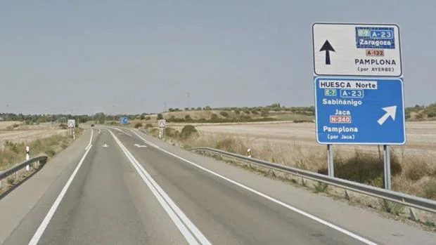 Muere una joven de Binéfar en un choque frontal en la N-240, a la altura de Huesca