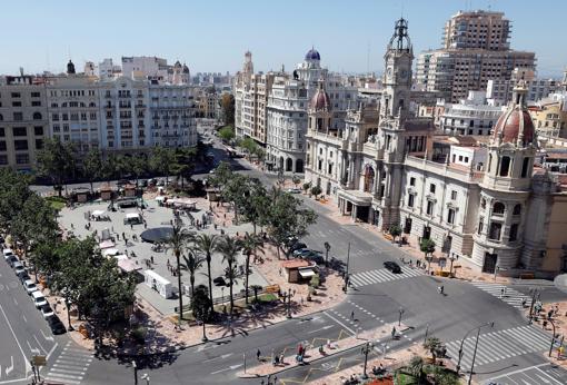 Imagen del Ayuntamiento de Valencia tomada este sábado