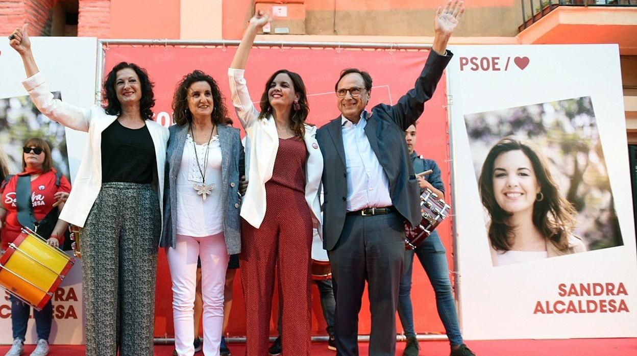 Imagen de la presentación de la candidata del PSPV a la Alcaldía de Valencia, Sandra Gómez