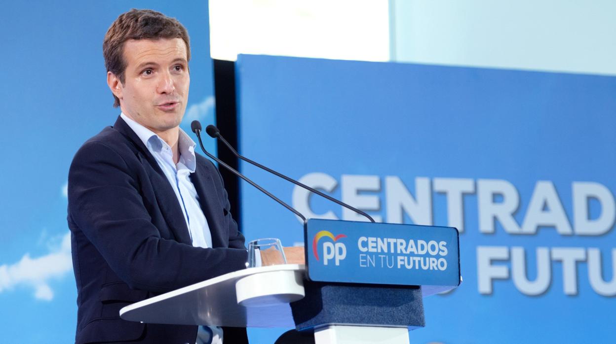 Pablo Casado, en campaña electoral