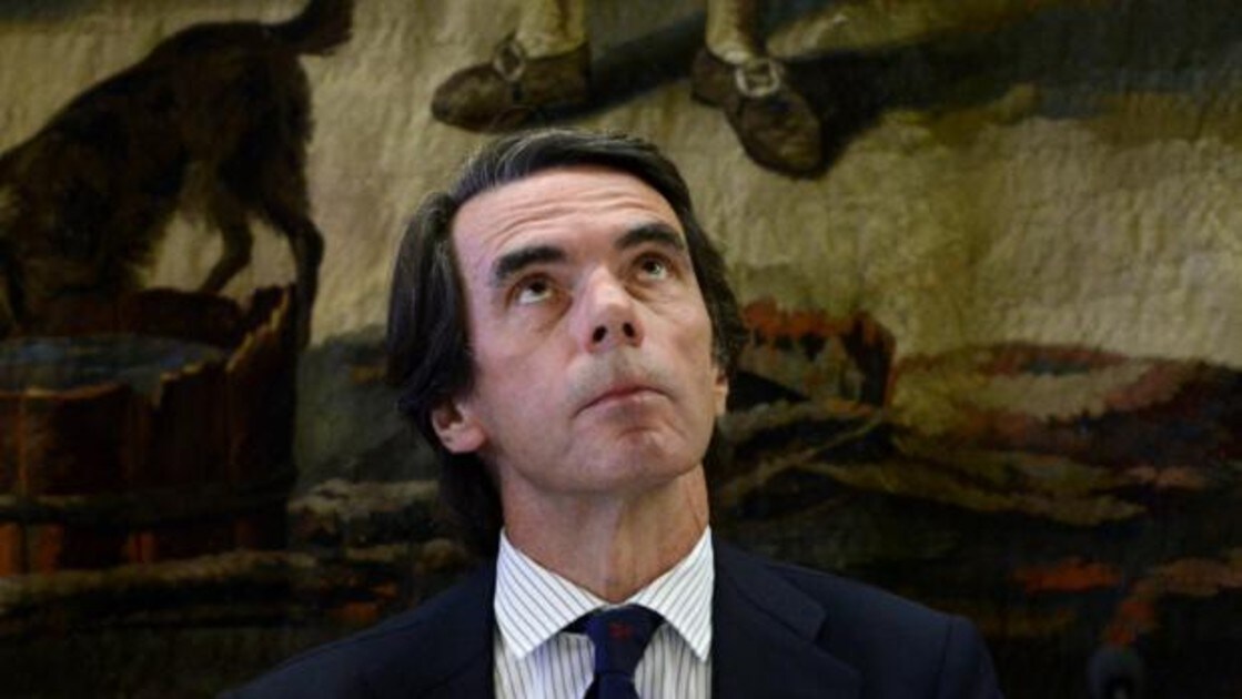 El expresidente del Gobierno, José María Aznar, durante la presentación del libro, en Madrid