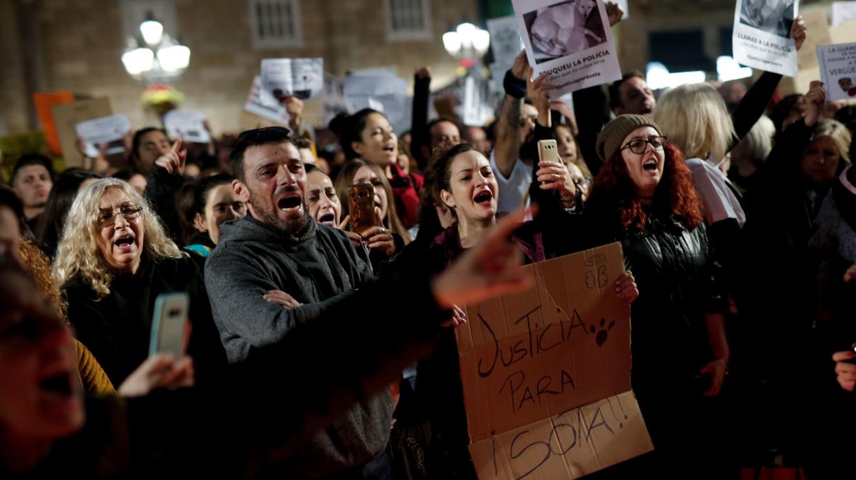 Protestas en Barcelona por la muerte de Sota